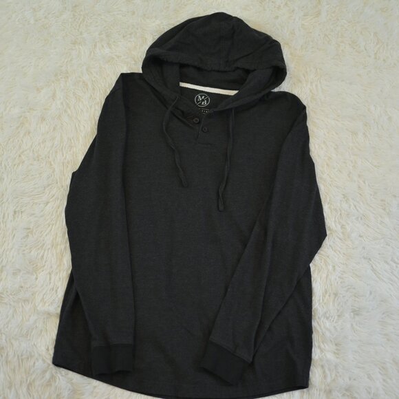 Michael Brandon Essentials Men's/Teen Black Hoodie Long Sleeve T-Shirt Size S - Picture 1 of 3